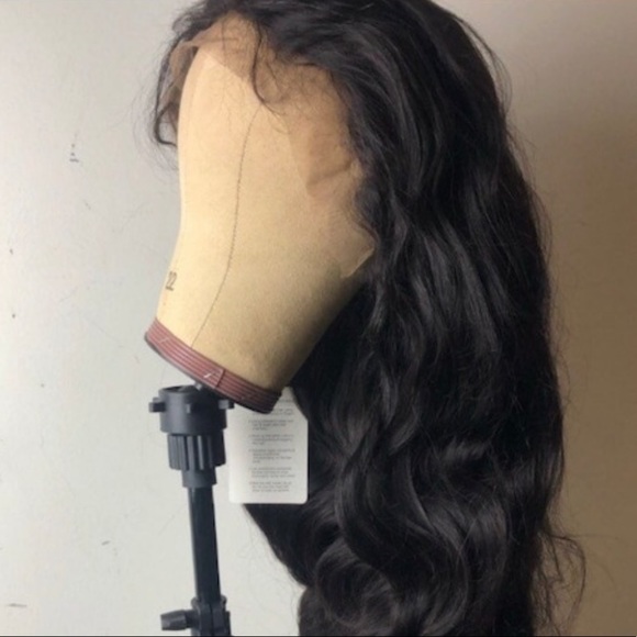 ♥️ BLACK 100% HUMAN  22” LOOSE WAVY LACE FRONT WIG